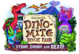 Scholastic Book Fair image with dinosaurs